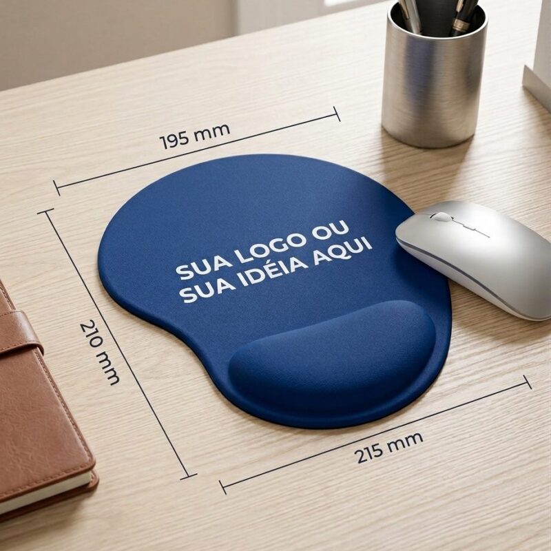 Mouse Pad Ergonômico Azul Zuniq | Descanço de punho em espuma