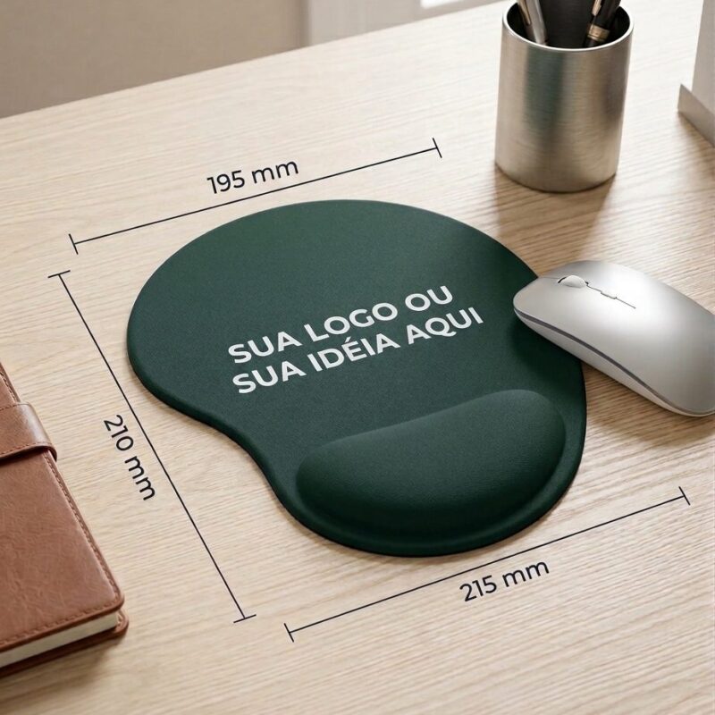 Mouse Pad Ergonômico Verde Zuniq | Descanço de punho em espuma