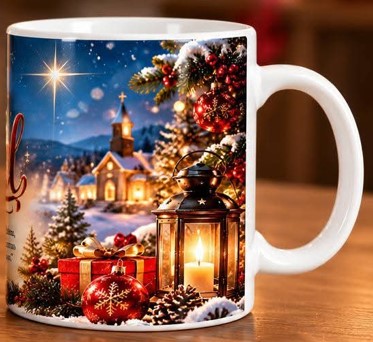 Caneca de Porcelana Personalizada 325ml | ZuniQ NATAL - Imagem 3